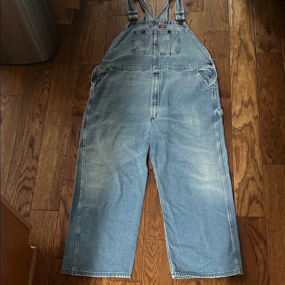 4 pair of Men’s Dickies Light Blue Relaxed Denim Overalls
